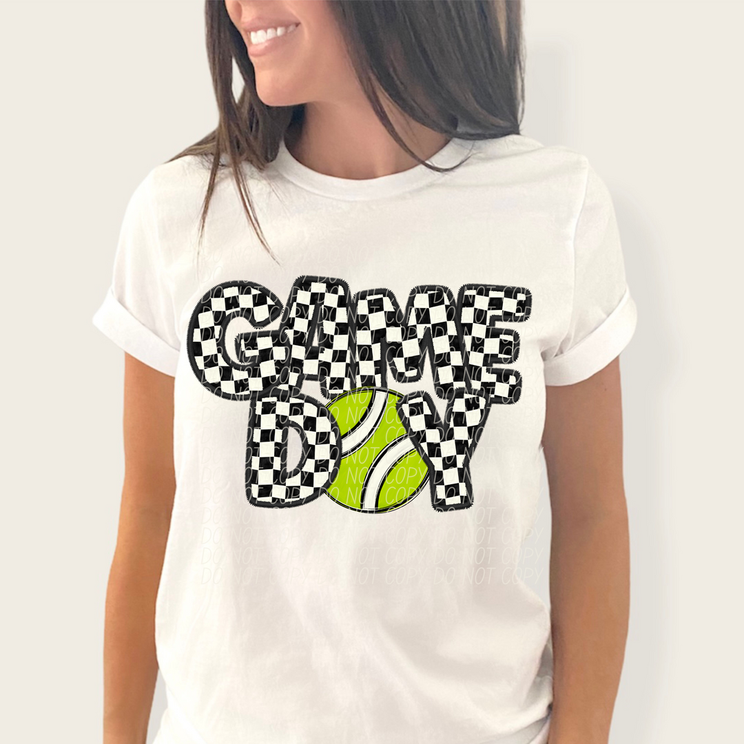 Game Day Checker Sports DTF Print