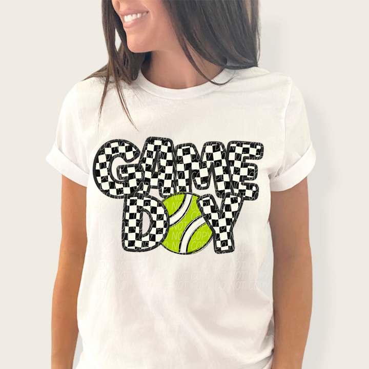 Game Day Checker Sports DTF Print