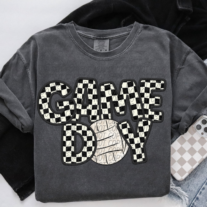 Game Day Checker Sports DTF Print