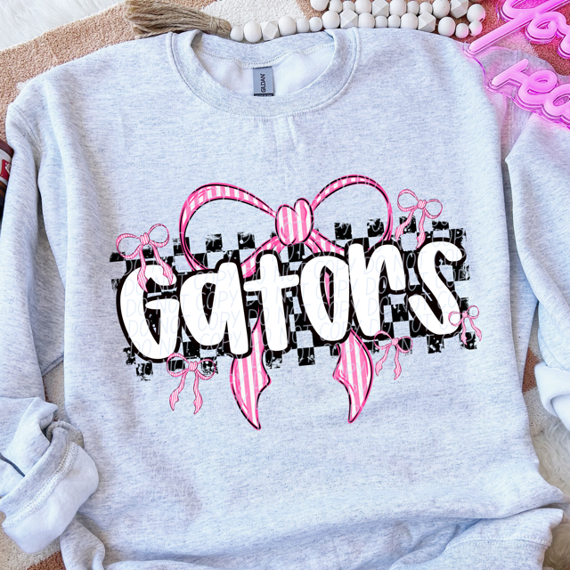 Pink Bow Mascots DTF Print