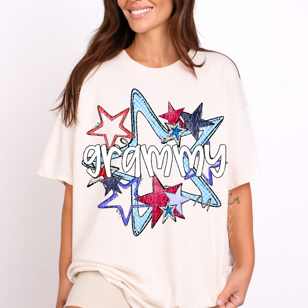 Fourth of July Star Names DTF Print