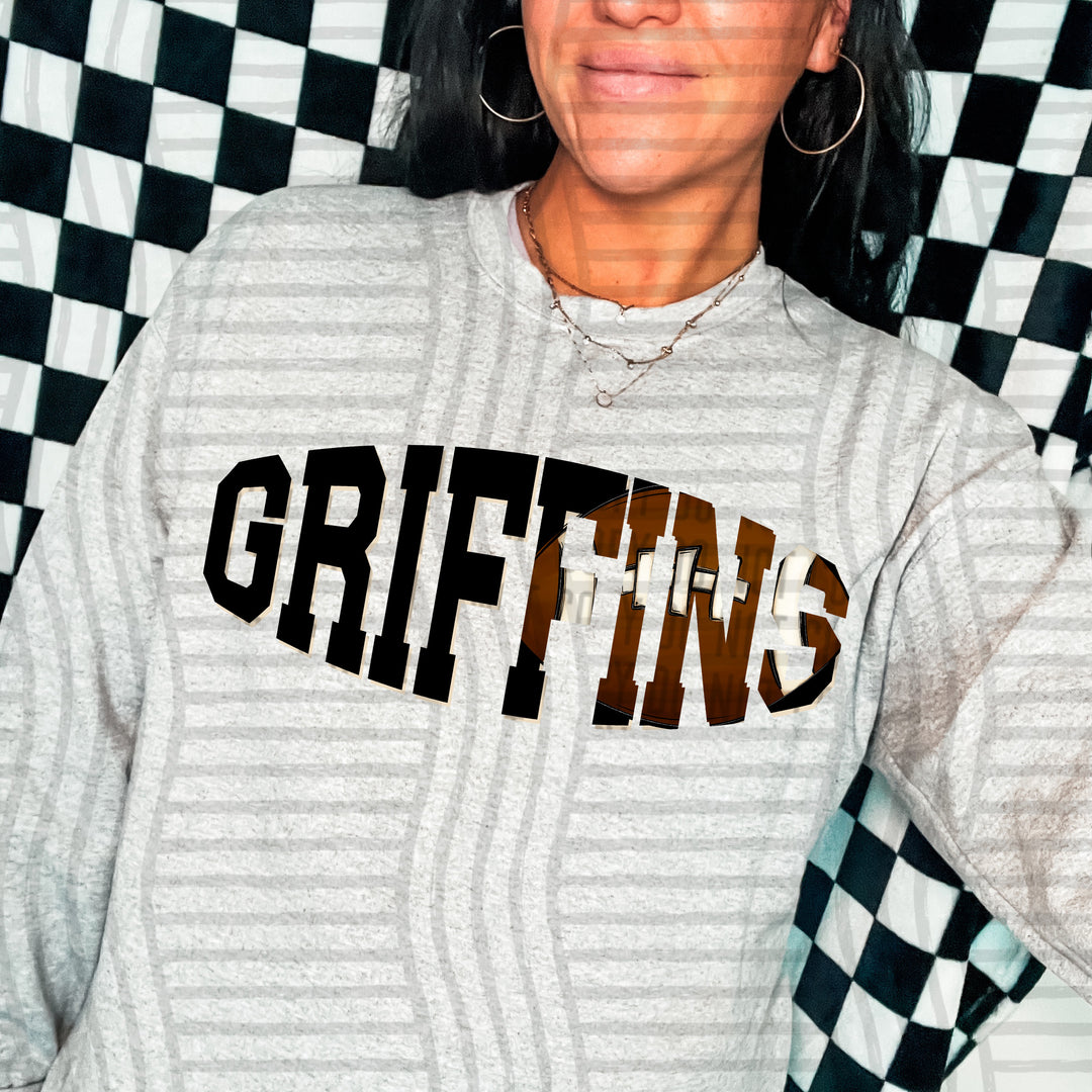Varsity Clipped Football Mascots DTF Print