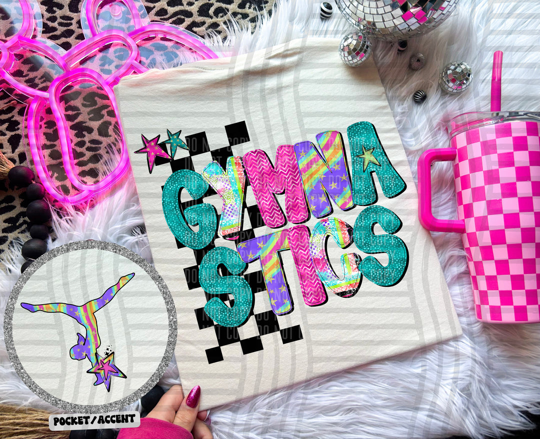 Rainbow Swirl Sports FRONT DTF Print