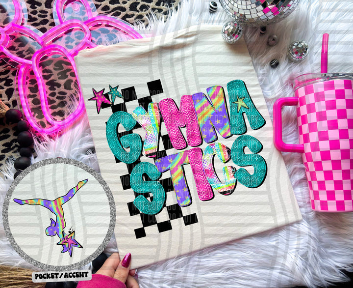 Rainbow Swirl Sports FRONT DTF Print