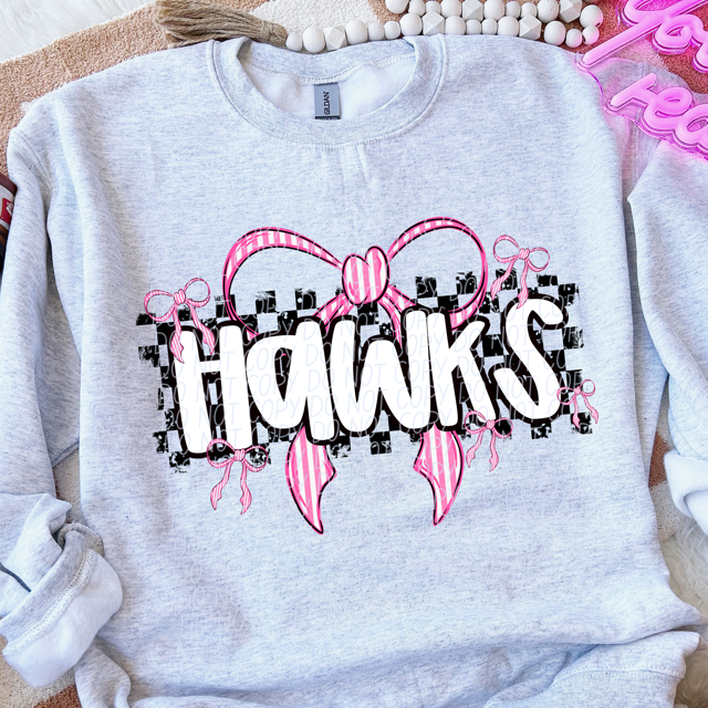 Pink Bow Mascots DTF Print