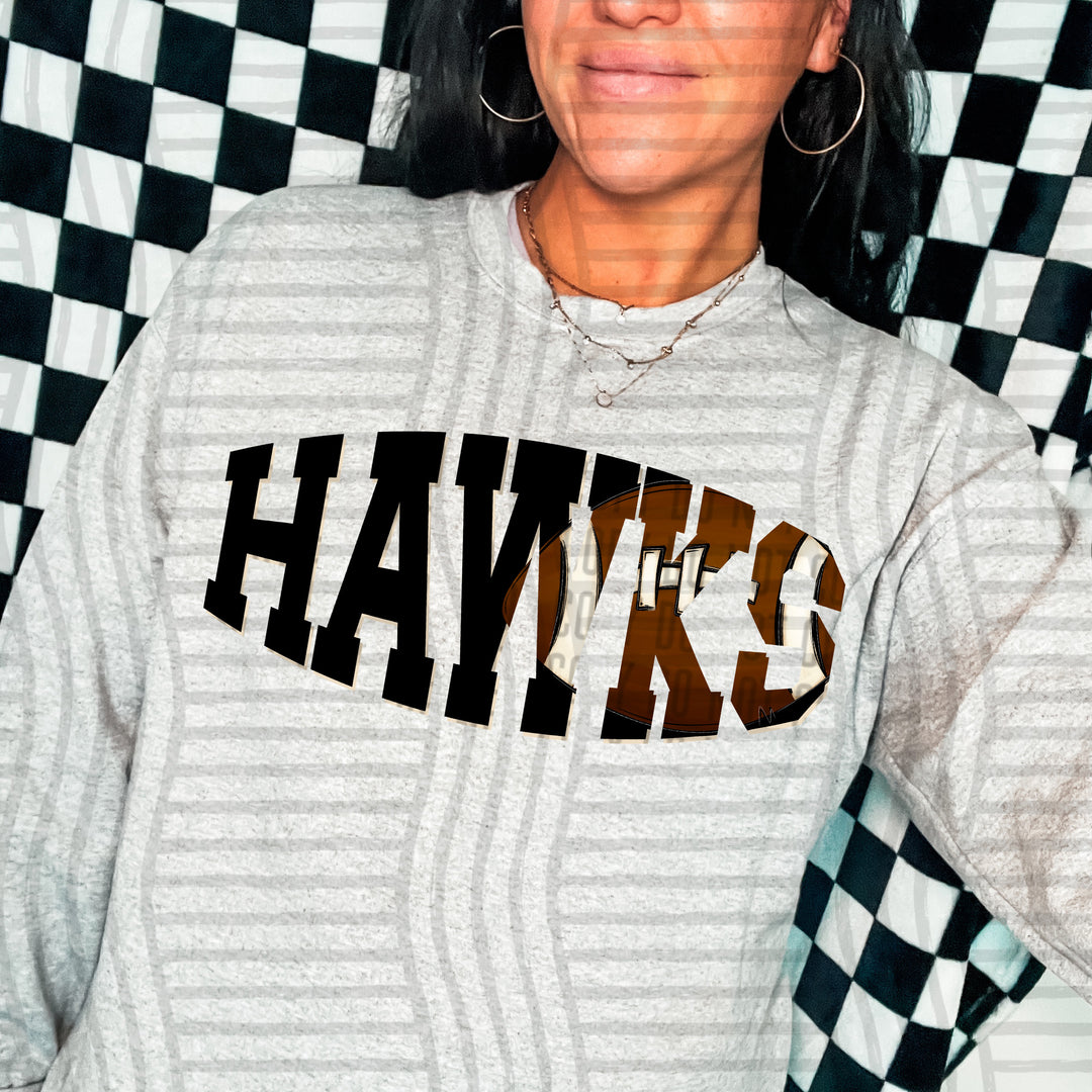 Varsity Clipped Football Mascots DTF Print
