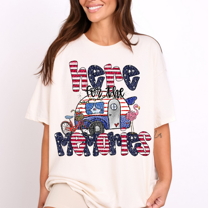 Here For The Patriotic Collection DTF Print