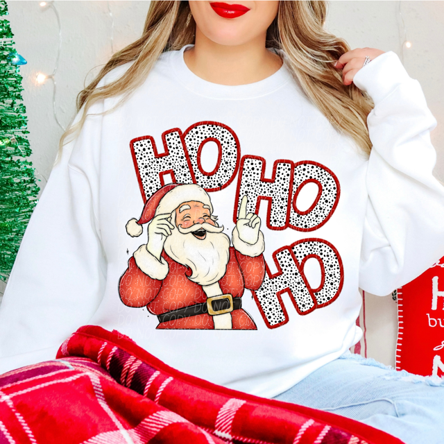 Ho Ho Ho Dancing Santa DTF Print