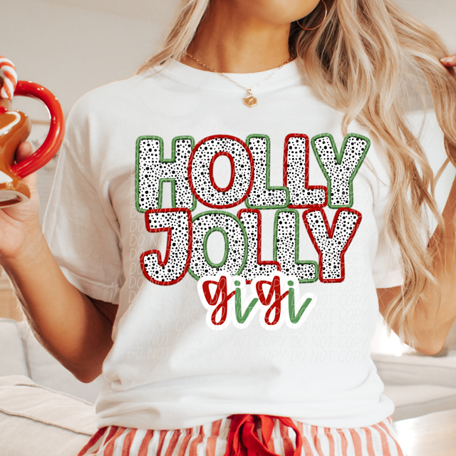 Holly Jolly Names DTF Print