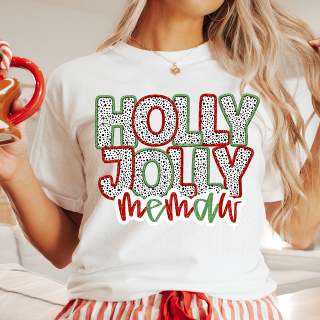 Holly Jolly Names DTF Print