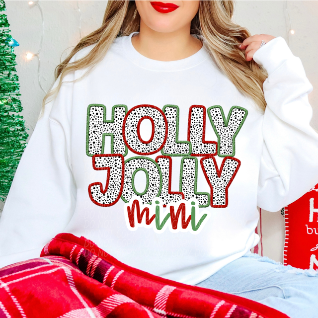 Holly Jolly Names DTF Print