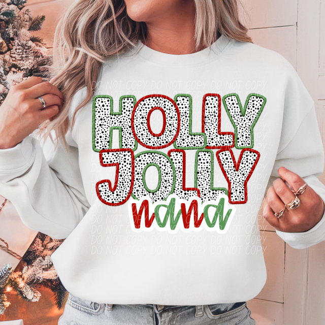 Holly Jolly Names DTF Print