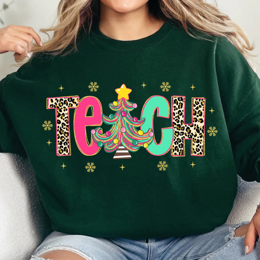 Teach Christmas DTF Print