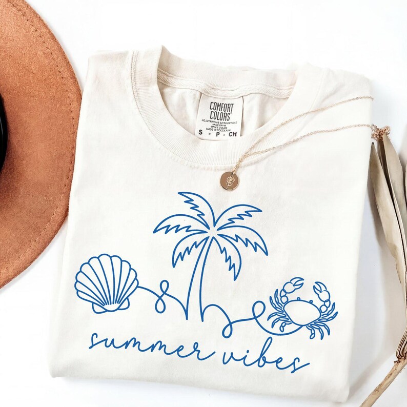 Summer Vibes Blue DTF Print