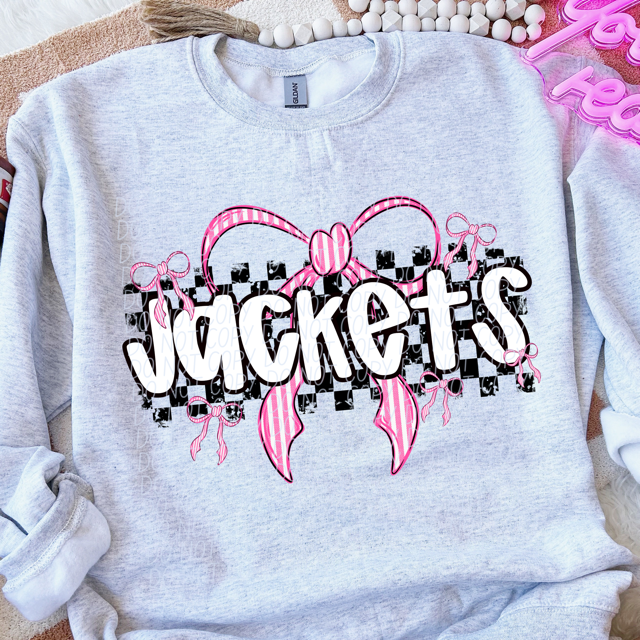 Pink Bow Mascots DTF Print