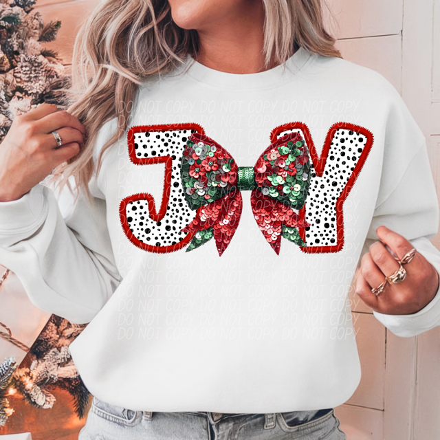 Joy Faux Embroidery Collection DTF Print