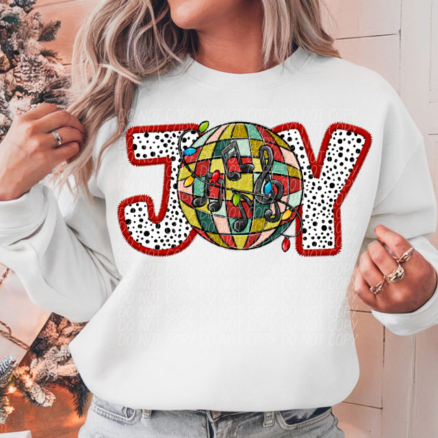 Joy Faux Embroidery Collection DTF Print