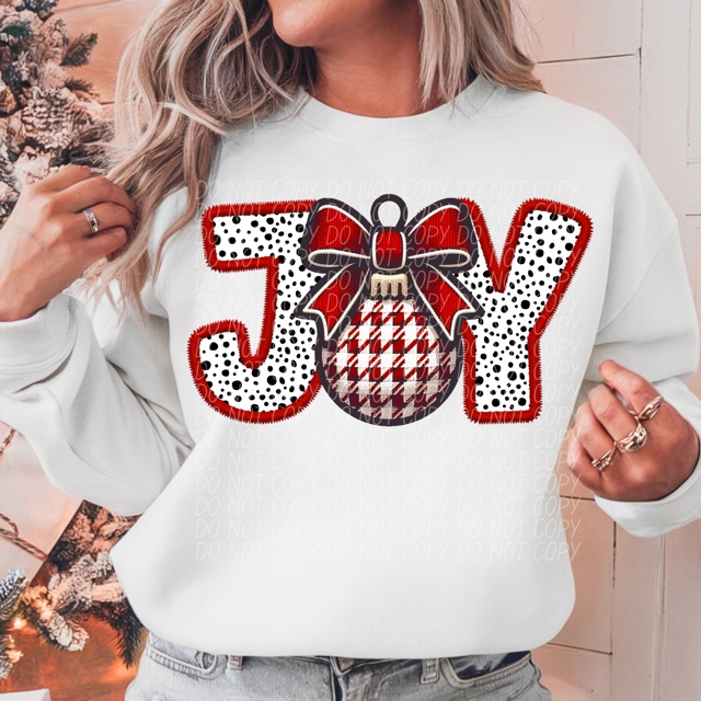 Joy Faux Embroidery Collection DTF Print