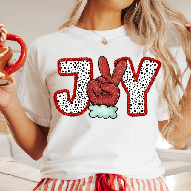 Joy Faux Embroidery Collection DTF Print