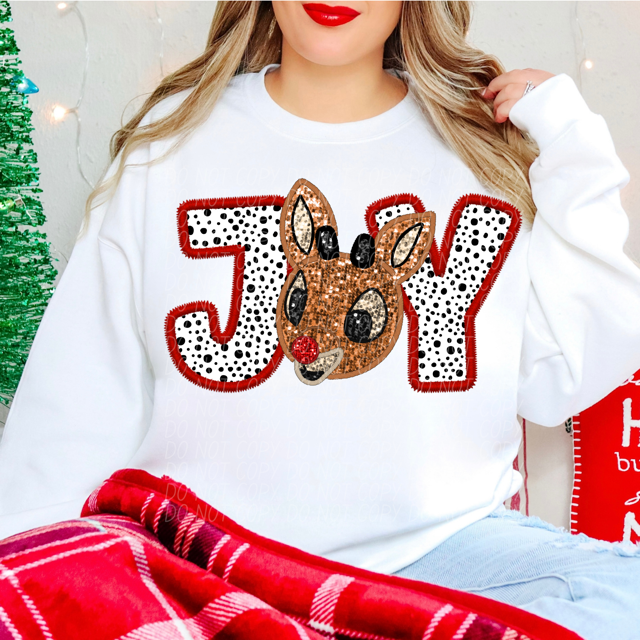 Joy Faux Embroidery Collection DTF Print