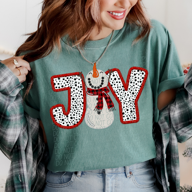 Joy Faux Embroidery Collection DTF Print