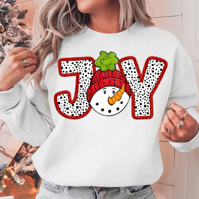 Joy Faux Embroidery Collection DTF Print