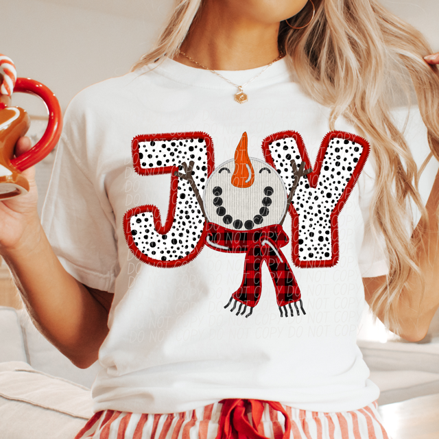 Joy Faux Embroidery Collection DTF Print