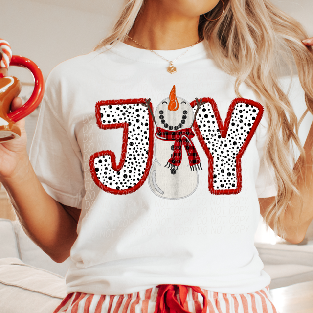 Joy Faux Embroidery Collection DTF Print