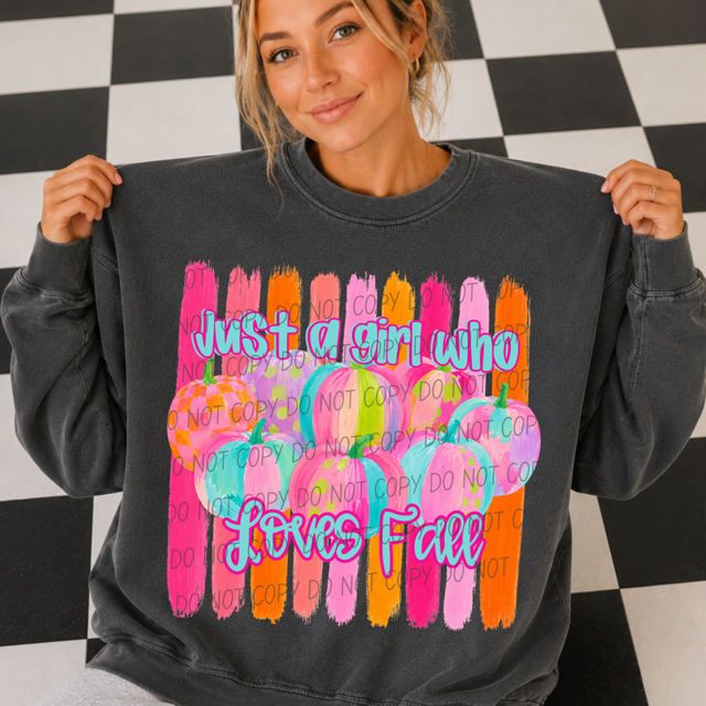 Just A Girl Who Loves Fall DTF Print