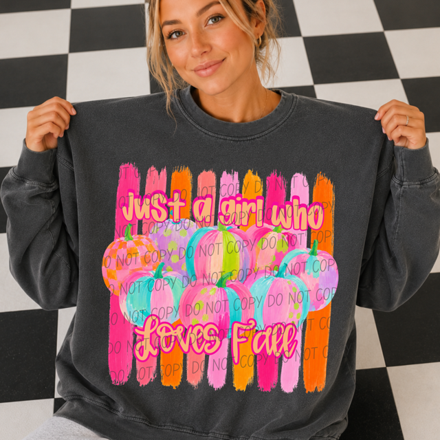 Just A Girl Who Loves Fall DTF Print