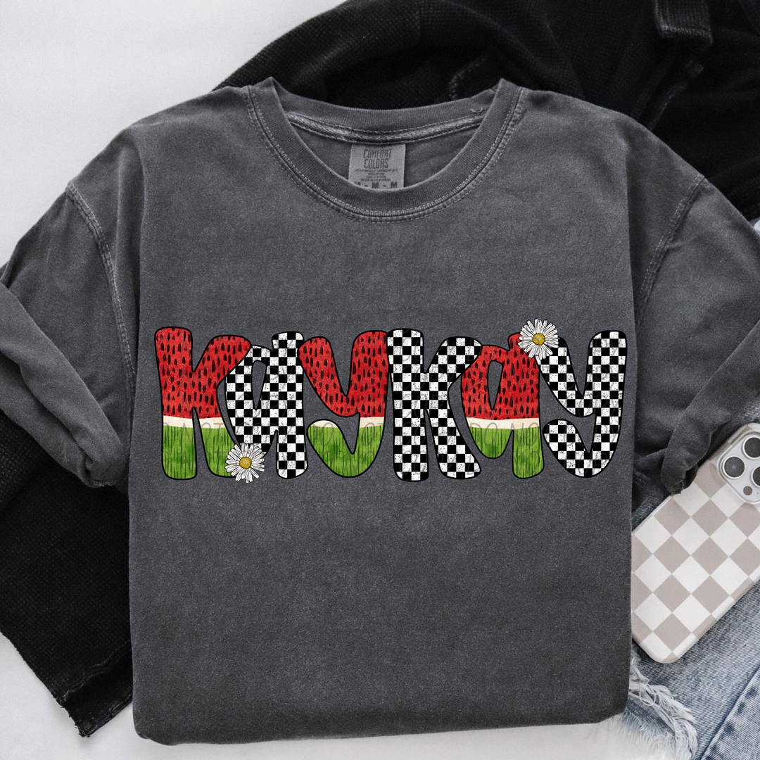 Watermelon Names DTF Print