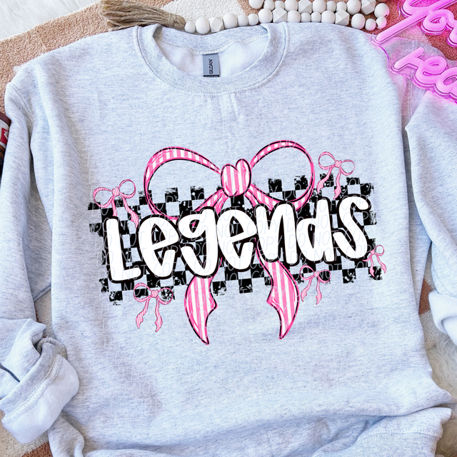 Pink Bow Mascots DTF Print