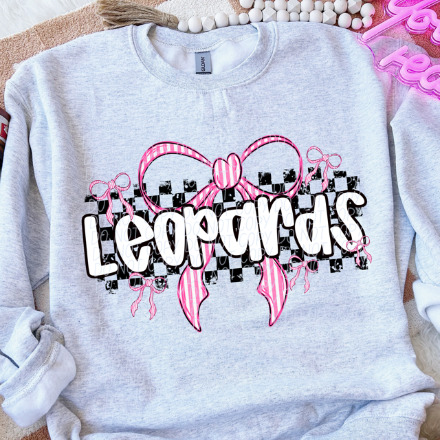 Pink Bow Mascots DTF Print