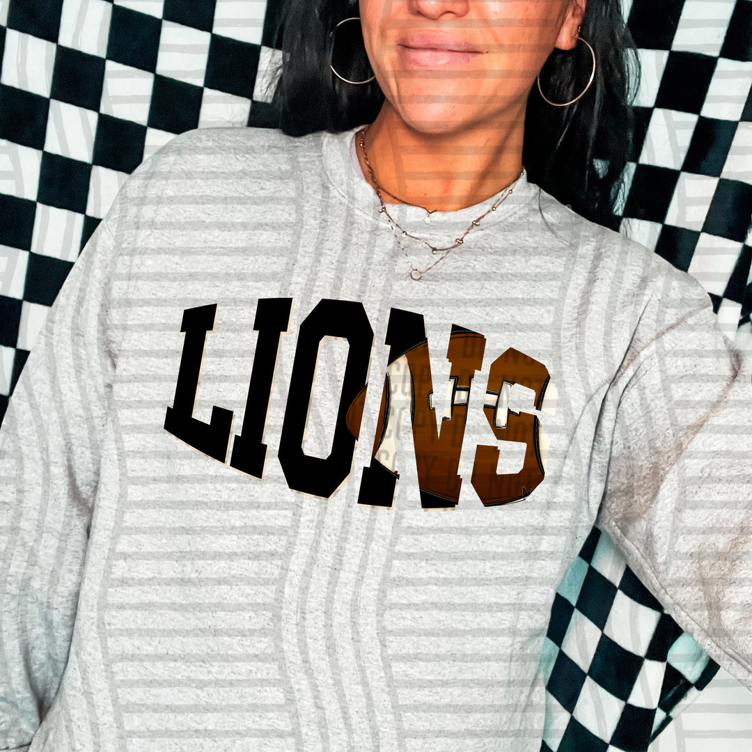 Varsity Clipped Football Mascots DTF Print