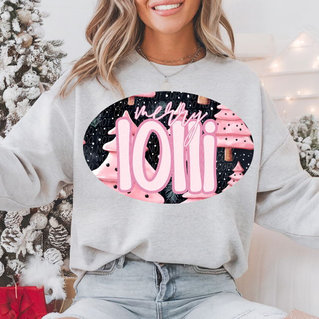 Pink Merry Names DTF Print