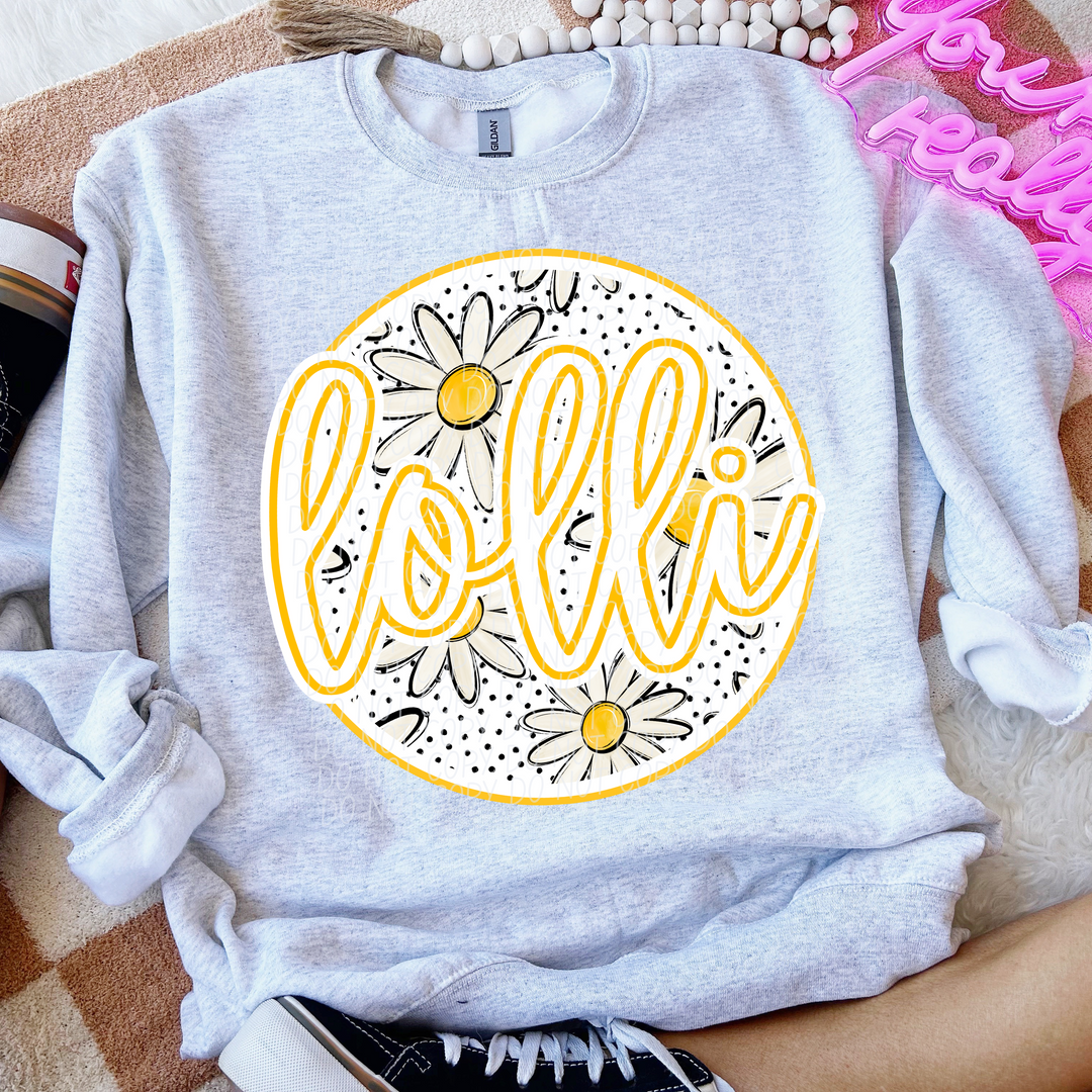 Mothers Day Daisy Names DTF Print