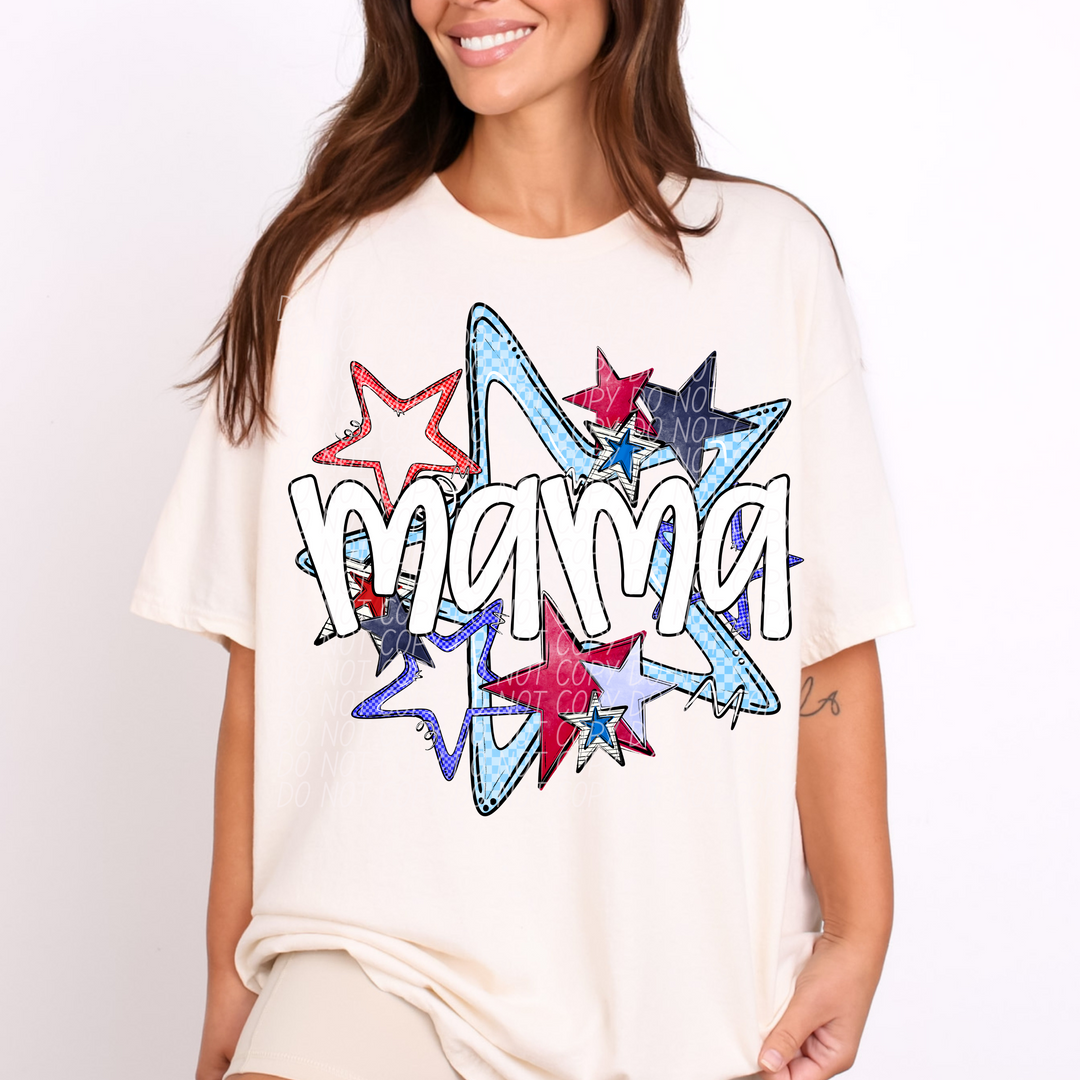 Fourth of July Star Names DTF Print