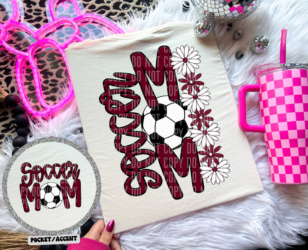 Soccer Mom With Pocket DTF Print