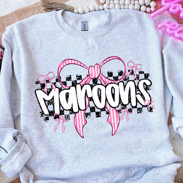 Pink Bow Mascots DTF Print