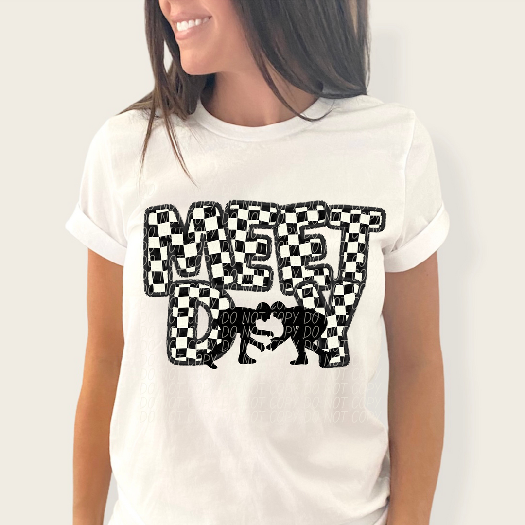 Game Day Checker Sports DTF Print