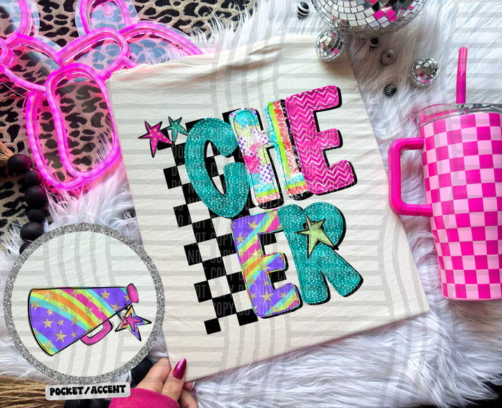 Rainbow Swirl Sports FRONT DTF Print