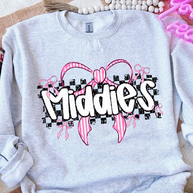 Pink Bow Mascots DTF Print