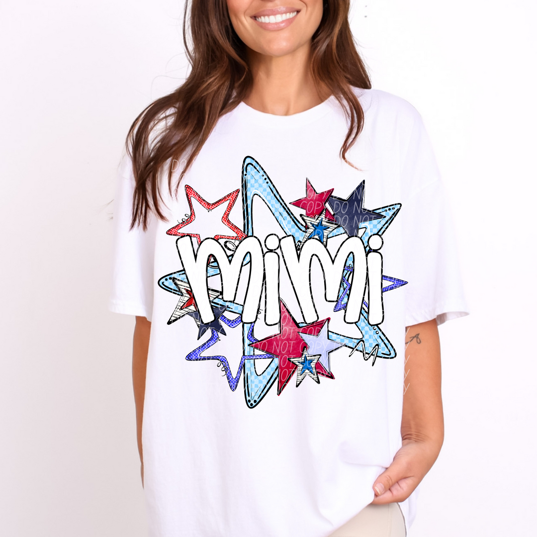 Fourth of July Star Names DTF Print