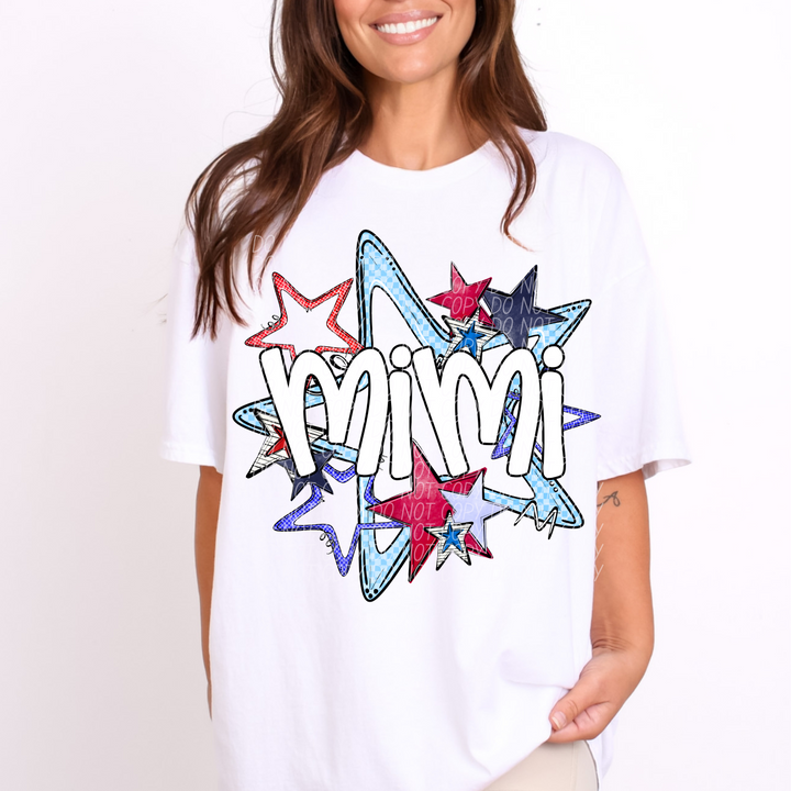 Fourth of July Star Names DTF Print