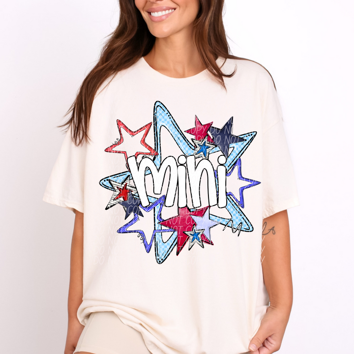 Fourth of July Star Names DTF Print