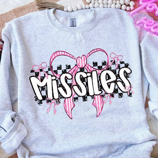 Pink Bow Mascots DTF Print