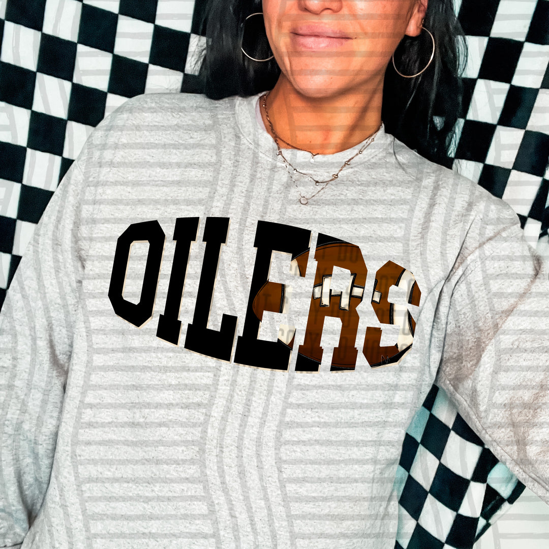 Varsity Clipped Football Mascots DTF Print