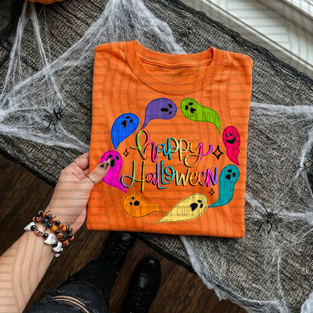 Preppy Circle Ghosts DTF Print