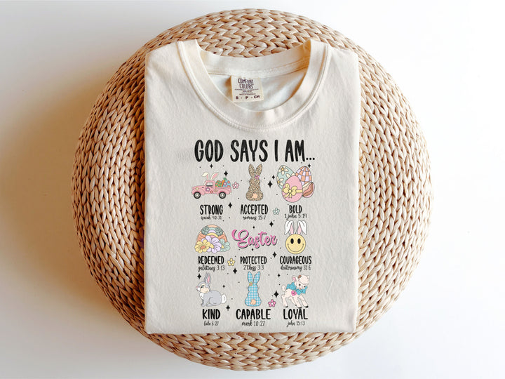 God Says I am Easter DTF Print