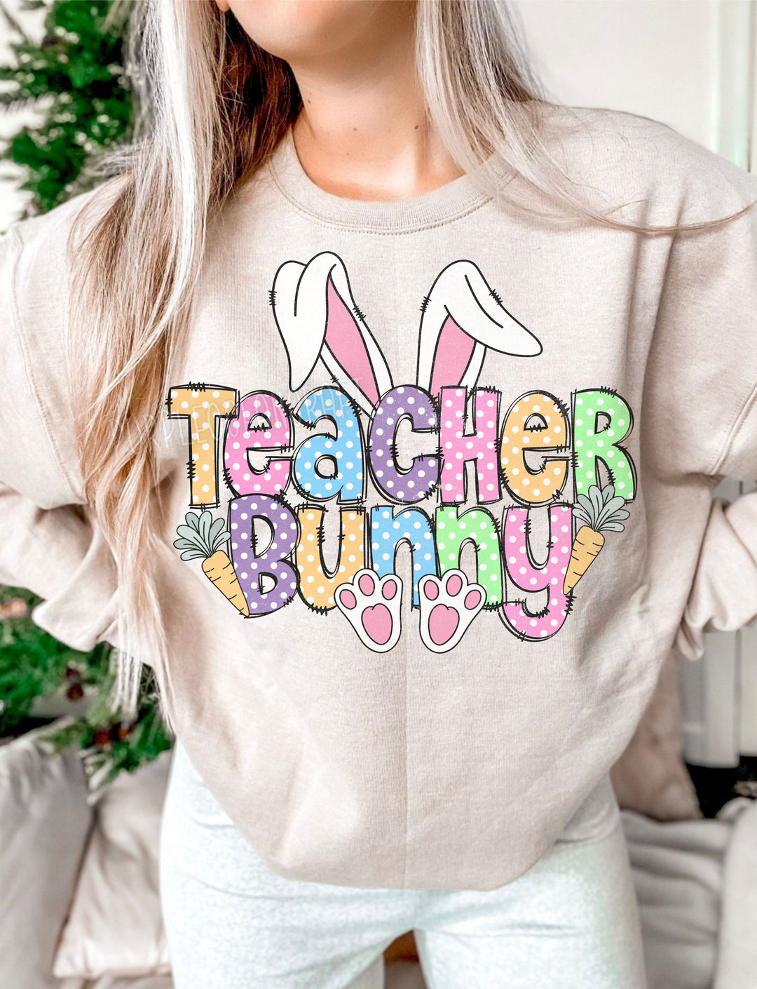 Teacher Bunny DTF Print